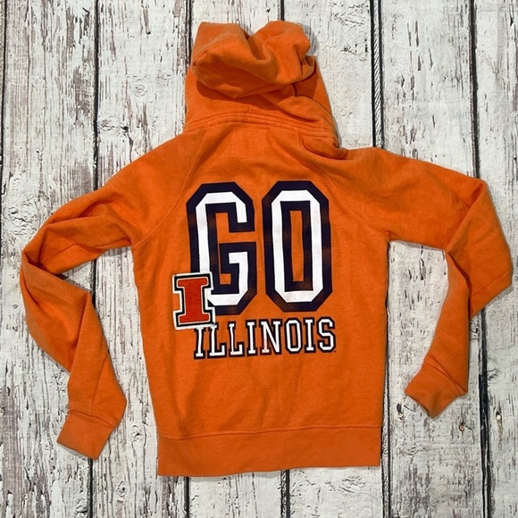 Women's University of Illinois Fighting Illini Pink NCAA Hoodie Sweatshirt - Picture 1 of 9